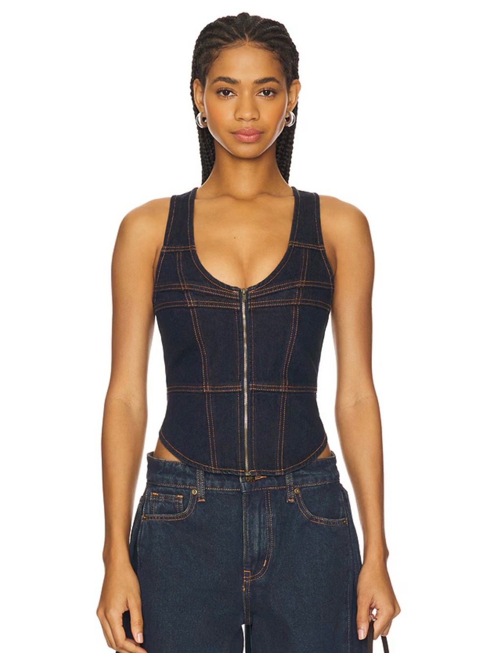 NWT lioness westwood top denim corset size L